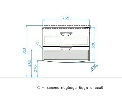 Style Line Мебель для ванной Жасмин-2 80 Люкс белая – фотография-4